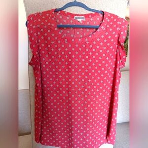 PLEIONE Orange Marmalade Sleaveless Blouse